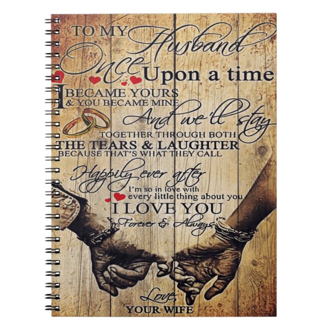 Caderno Espiral Para a minha letra de marido | Cute Presente | Pre (Frente)