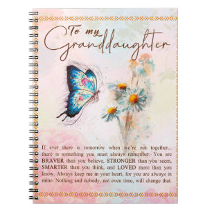 Caderno Espiral Para a minha neta, dote-me, dote-me o borboleta.