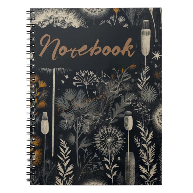 Caderno Espiral Para as batalhas que ninguém sabe que estou lutand (Frente)