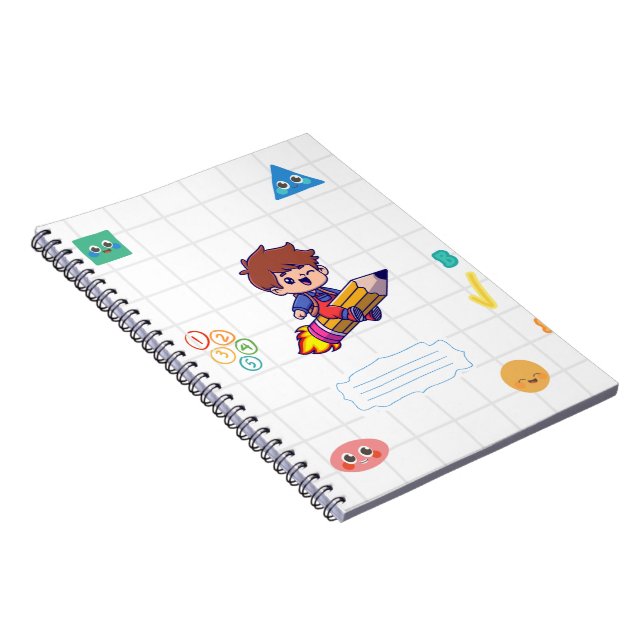 Caderno Espiral para Crianças com Design Alegre (Lado Direito)
