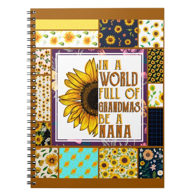 Caderno Espiral Para Minha Avó Presente, Avó Presente, Amor De Gir (Frente)