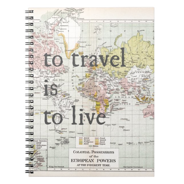 Caderno Espiral Para o Viagem Viver (Frente)