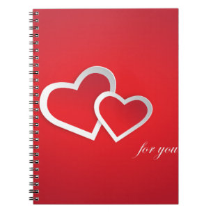 Caderno Espiral Para Você Dia de os namorados Hearts Design- 21987