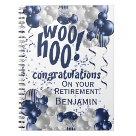 Caderno Espiral Parabéns de marinho