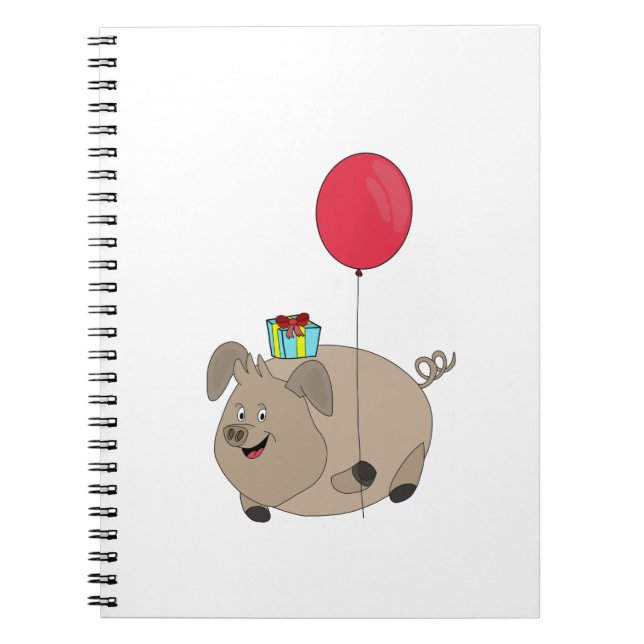 Caderno Espiral Parabéns, Porco (Frente)