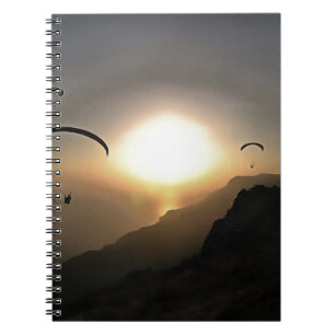 Caderno Espiral Paragliders Voando Wanderlust Arte Esportiva Extre
