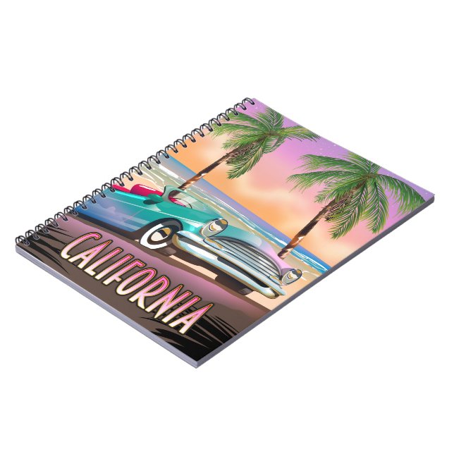 Caderno Espiral Paraíso da Califórnia Pôr do Sol (Left Side)