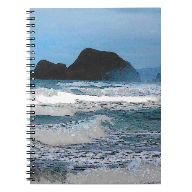 Caderno Espiral Paraíso Tropical do Oceano Costeiro do Havaí (Frente)