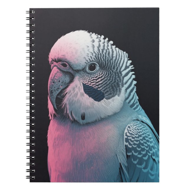 Caderno Espiral Parakeet Bird Notebook Journal (Frente)