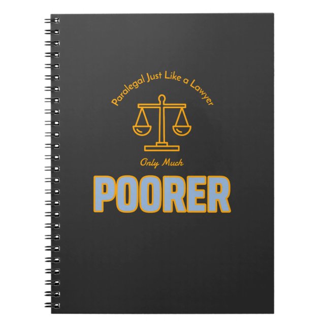 Caderno Espiral Paralegal, como um advogado, é muito pobre (Frente)