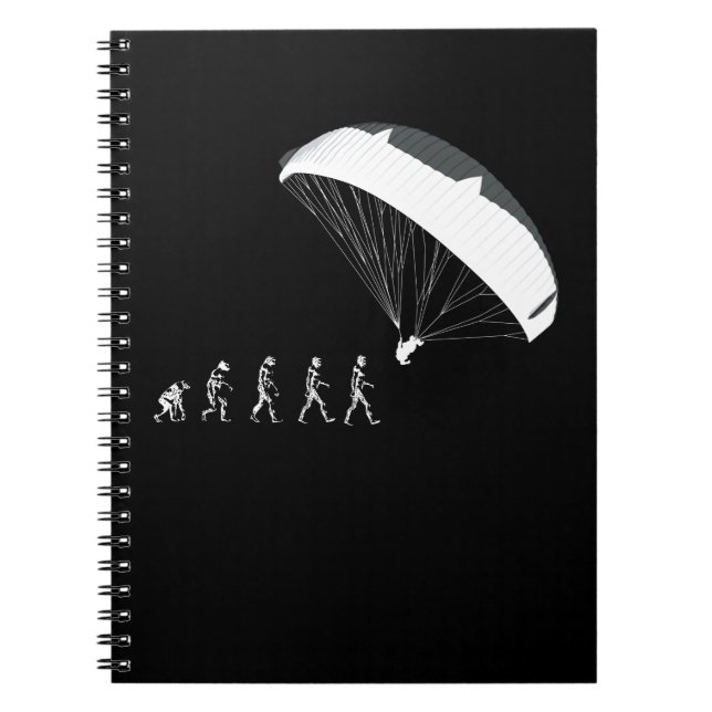 Caderno Espiral Paraquedas Parapente em Evolução (Frente)