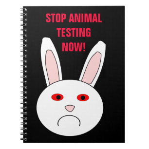 Caderno Espiral Parar o teste de animais agora notebook
