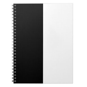 Caderno Espiral Parcialmente o preto e o meio parcialmente branco