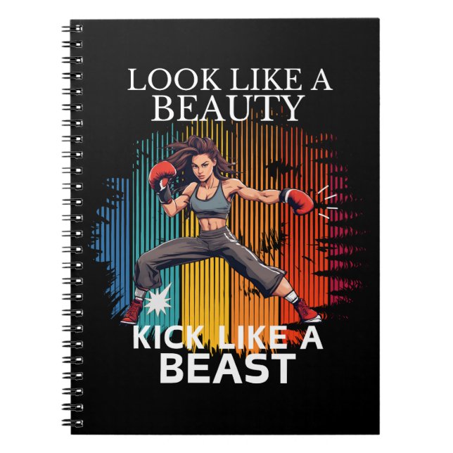 Caderno Espiral Pareça Um Bela Tipo Uma Besta (Frente)