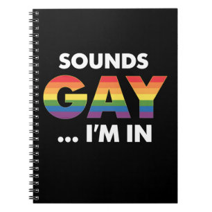 Caderno Espiral Parece Gay Estou Arco-íris Orgulho LGBTQ