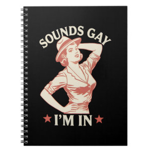 Caderno Espiral Parece Gay Estou Na Vaqueira Lesbiana Olá LGBTQ