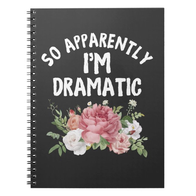 Caderno Espiral Parece que sou Dramático Rainha Diva (Frente)