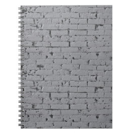 Caderno Espiral Parede Brick Pintada Branca