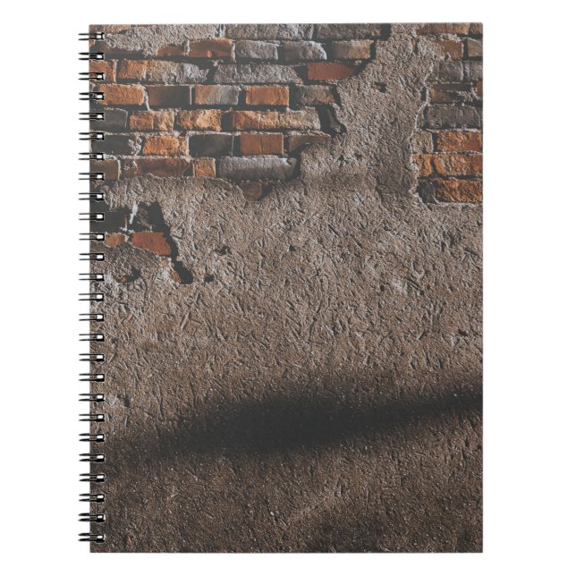 Caderno Espiral Parede com tijolos quebrados (Frente)