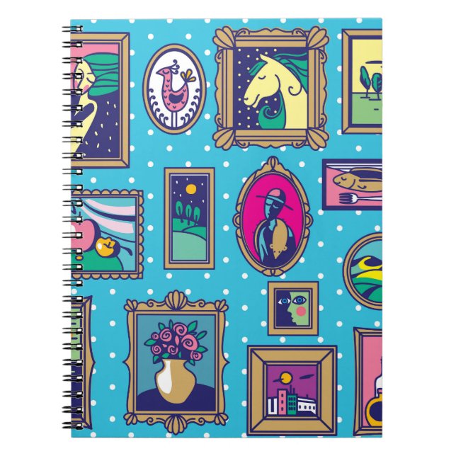 Caderno Espiral Parede da Galeria: Coleção de Imagens Diversas (Frente)