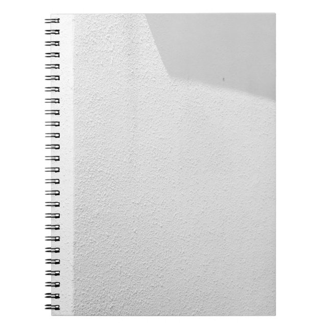 Caderno Espiral Parede de betão branco (Frente)
