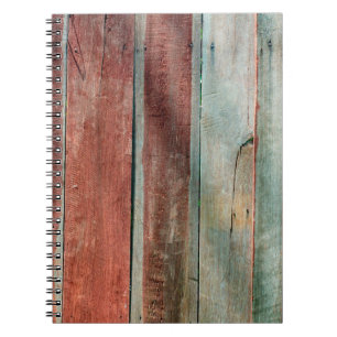 Caderno Espiral parede de madeira em conserva — cor abstrato,envel