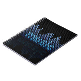 Caderno Espiral Parede de Ondas de Música do Equalizador Digital