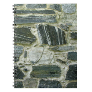 Caderno Espiral Parede de pedra antiga da geologia da natureza