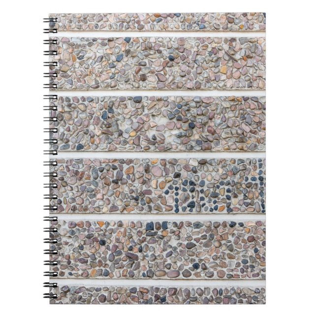 Caderno Espiral Parede de pedras de concreto (Frente)