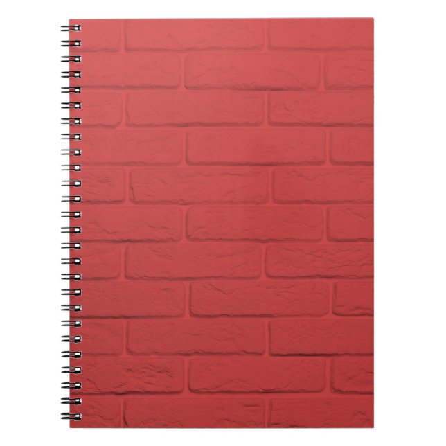 Caderno Espiral parede de tijolo vermelho (Frente)