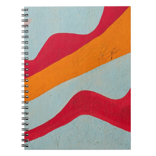 Caderno Espiral Parede vermelha e amarela pintada (Frente)