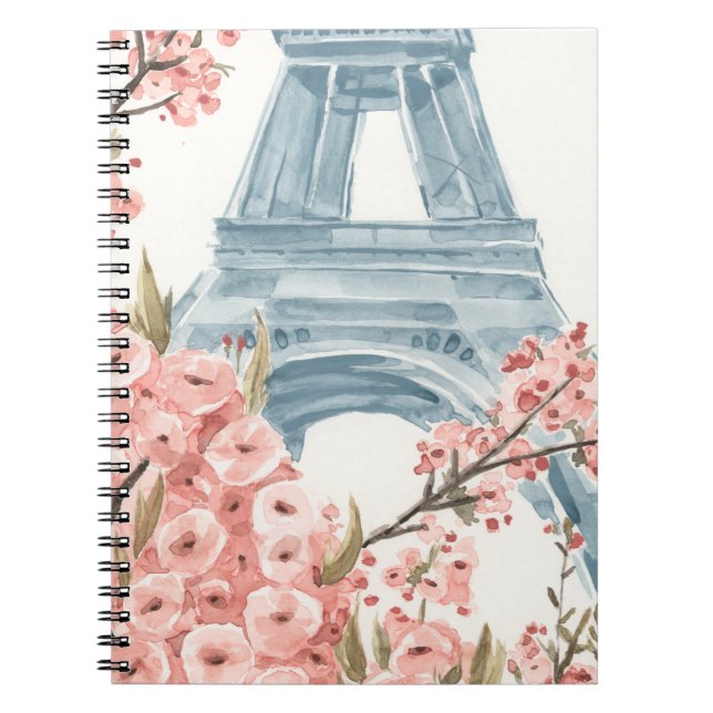 Caderno Espiral Paris Cherry Blossoms (Frente)