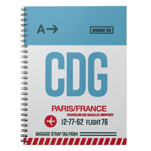 Caderno Espiral Paris - Diário Viagem (Frente)