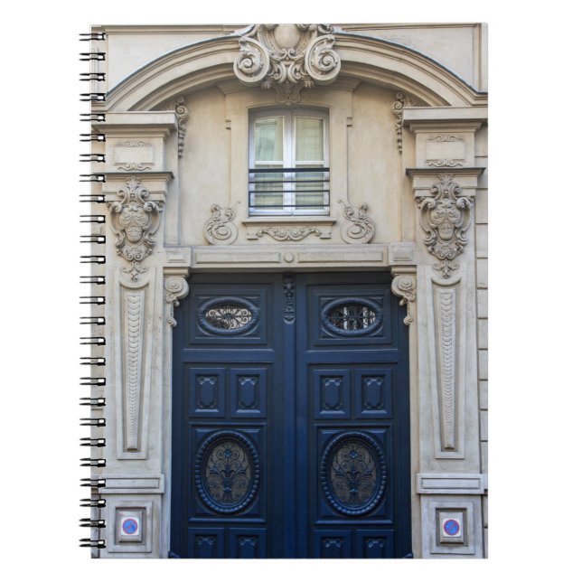 Caderno Espiral Paris Door Navy Blue - (Frente)
