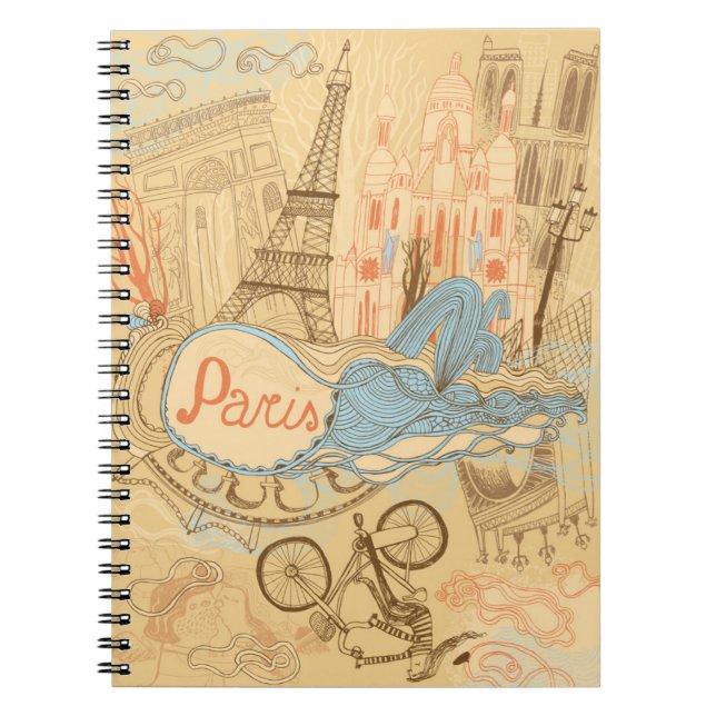 Caderno Espiral Paris em France (Frente)
