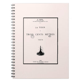 Caderno Espiral Paris La Tour Eiffel Eiffelturm Eiffel torre Notiz