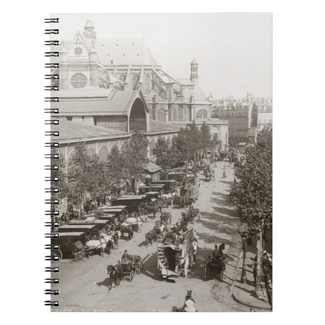 Caderno Espiral Paris: Les Halles, C1900 (Frente)