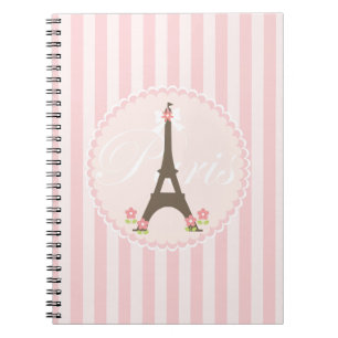 Caderno Espiral Paris no primavera feminino