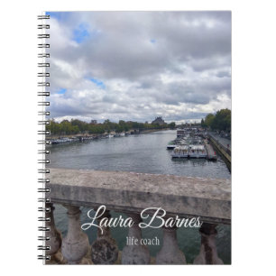 Caderno Espiral Paris. Rio Sena. França.