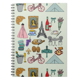 Caderno Espiral Paris Romântica