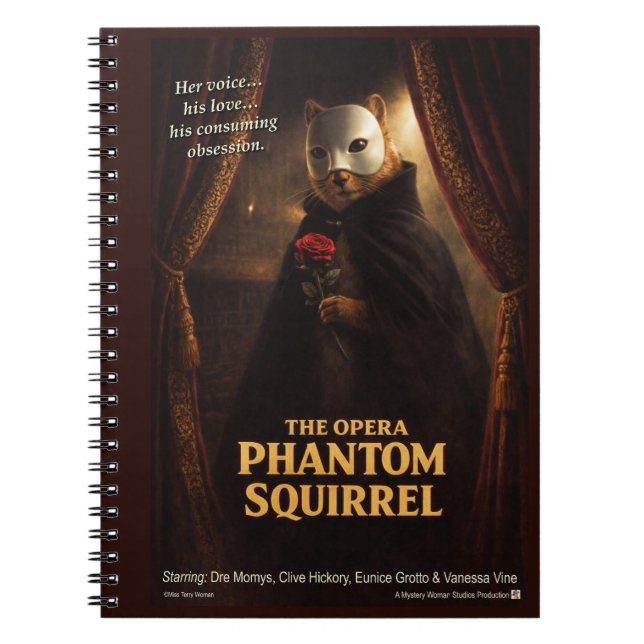 Caderno Espiral Paródia de Esquilo Fantasma da Ópera (Frente)