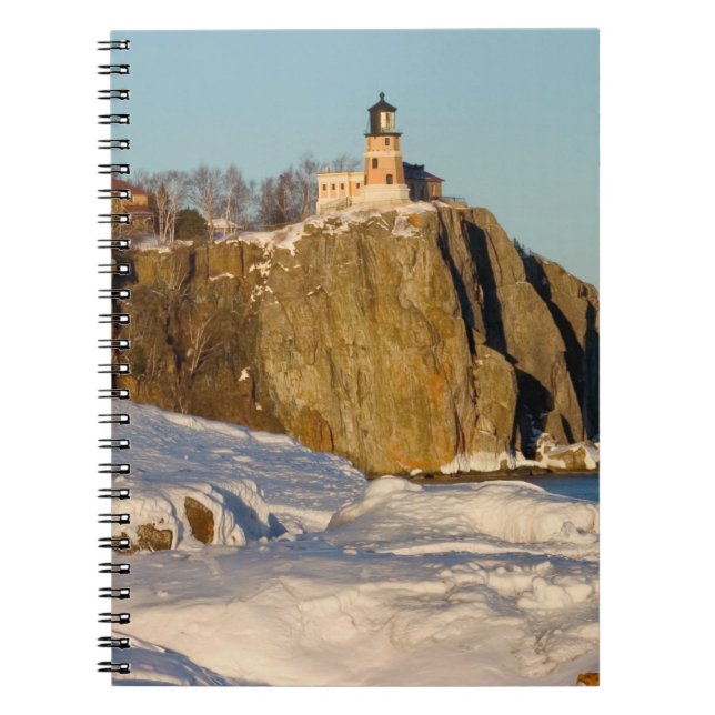 Caderno Espiral Parque Estadual Farol Split Rock no Lago (Frente)