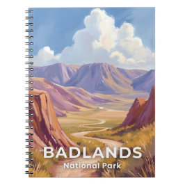 Caderno Espiral Parque Nacional Badlands Dakota do Sul Viagem Arte