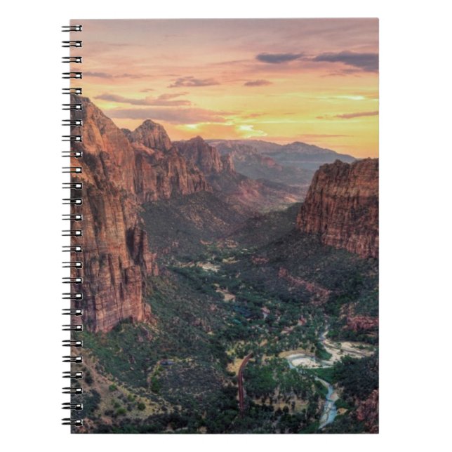 Caderno Espiral Parque nacional da garganta de Zion (Frente)