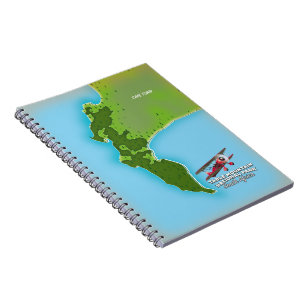Caderno Espiral Parque Nacional da Montanha da Mesa mapa da África