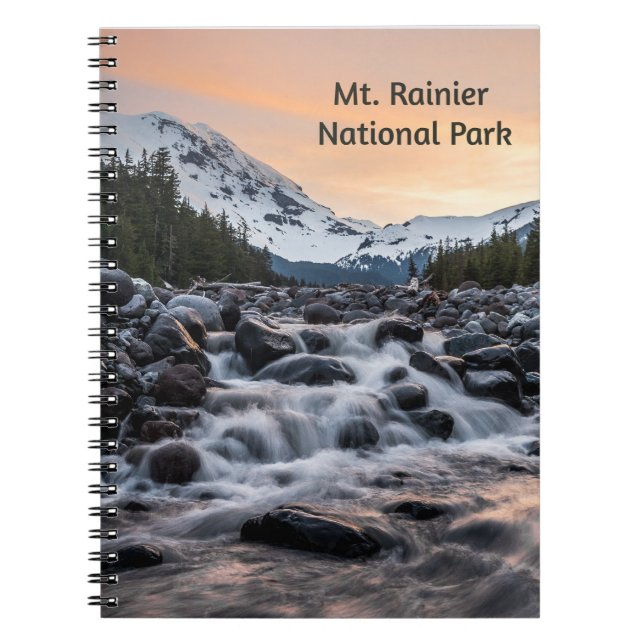 Caderno Espiral Parque Nacional do Mt. Rainier Souvenir (Frente)