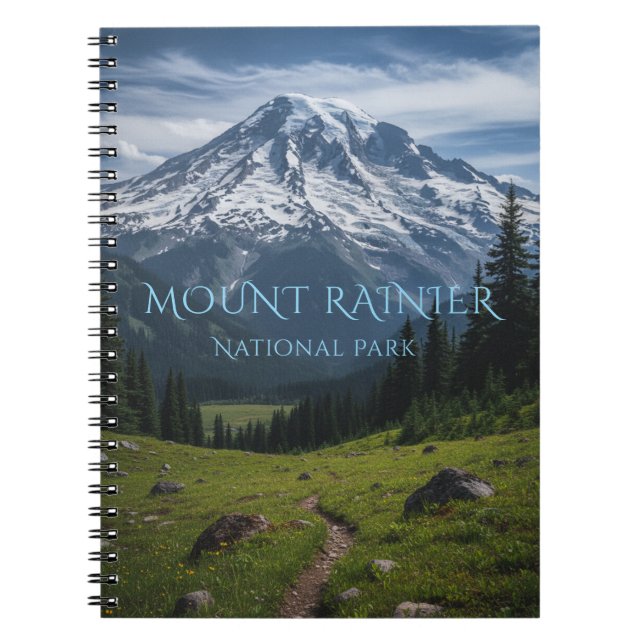 Caderno Espiral Parque Nacional Mount Rainier | Viagem Washington (Frente)