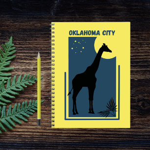 Caderno Espiral Parque Zoológico de Oklahoma City Girafa Vintage A