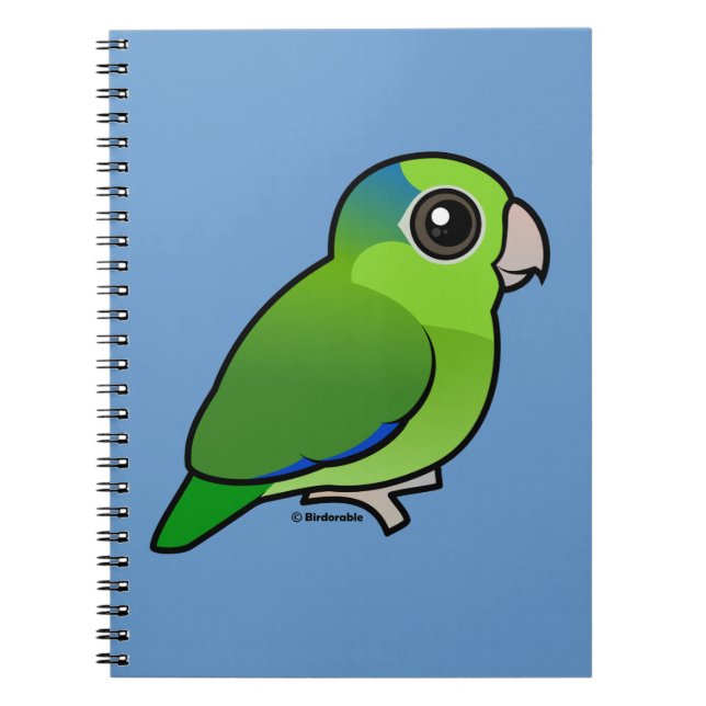 Caderno Espiral Parrotlet pacífico verde (Frente)