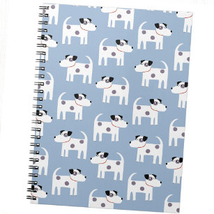Caderno Espiral Parson Jack Russell Terrier Dog Padrão Azul